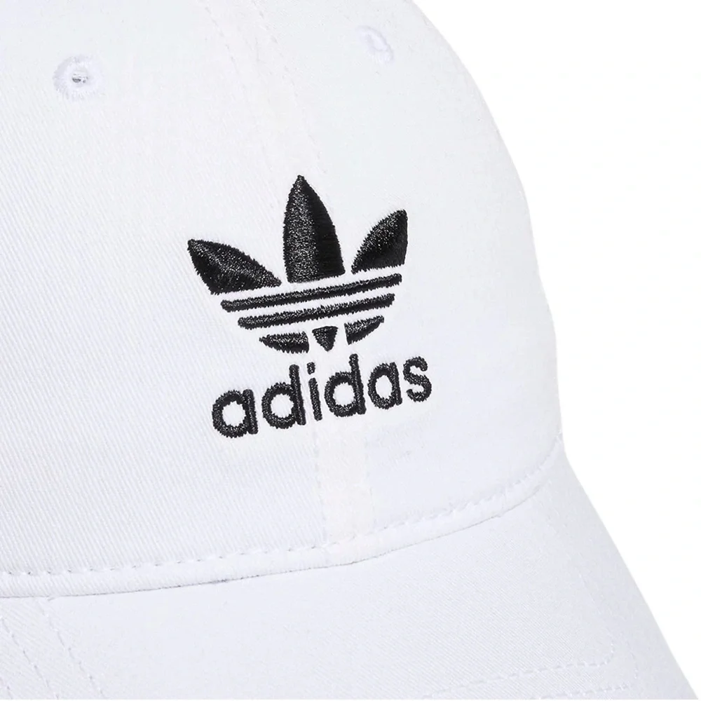 Adidas Originals Women's Relaxed Fit Adjustable Strapback Cap, White/Black